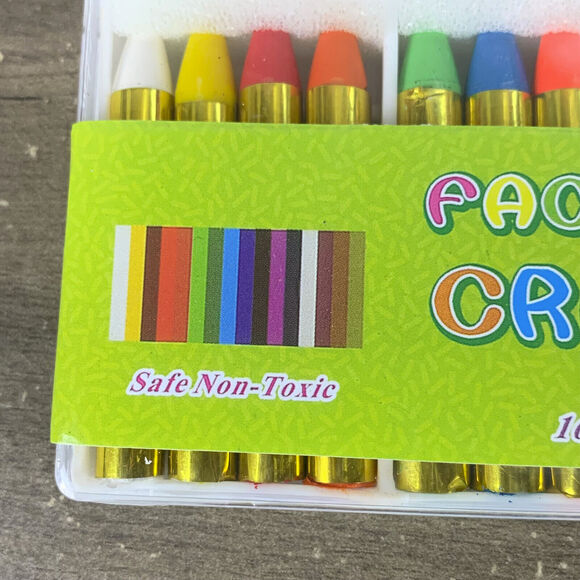 Face and Body Crayons 16 Colors Paint Sticks Washable Non Toxic Costume Makeup - Picture 8 of 12